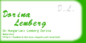 dorina lemberg business card